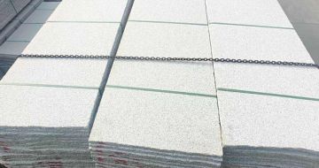 西安芝麻白毛板，石材毛板