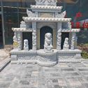西安芝麻白中国黑石材套墓 花岗岩墓碑