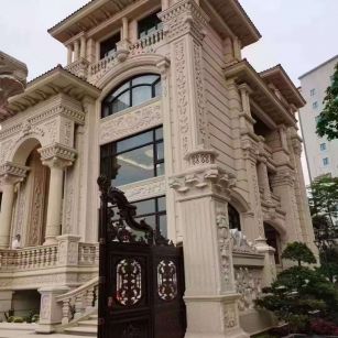 西安黄金麻别墅外墙异形定制