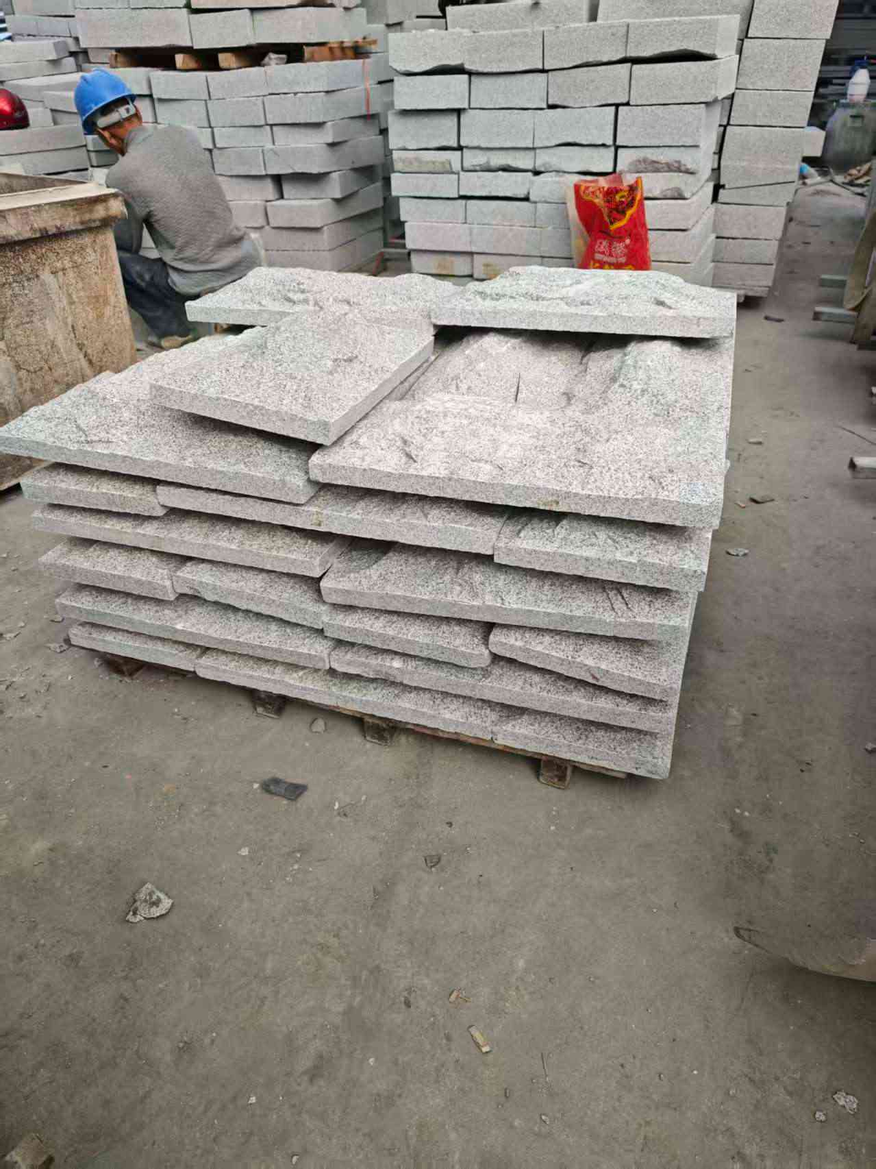 西安芝麻白蘑菇石，自然面